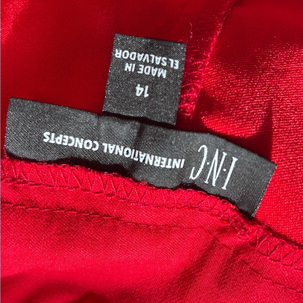 INC International Concepts High Waist Red Shorts - Picture 3 of 3